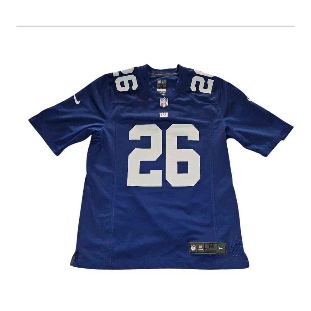Nike NY Giants Saquon Barkley #26 NFL Football Jersey Mens Medium Blue